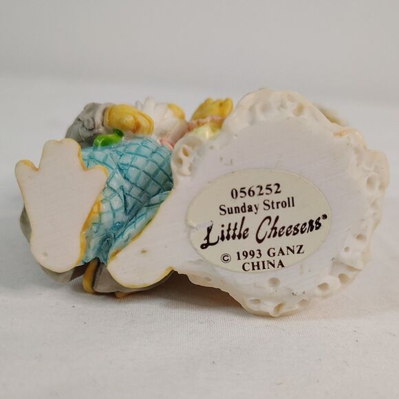 Vtg Ganz LITTLE CHEESERS Sunday Stroll Mice Mouse Collectible Couple Courting - Picture 3 of 3